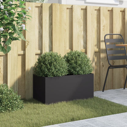 vidaXL Jardinière noir 62x30x29 cm acier