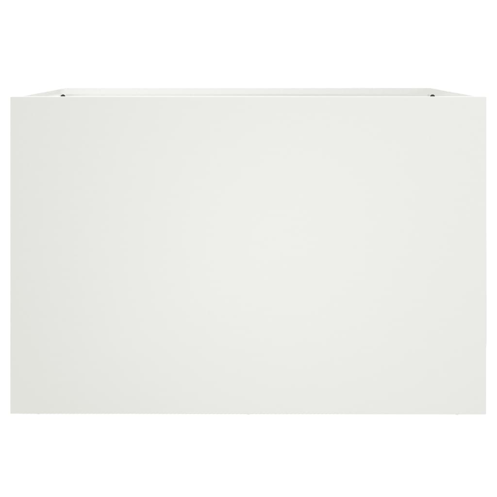 vidaXL Jardinière blanc 62x40x39 cm acier