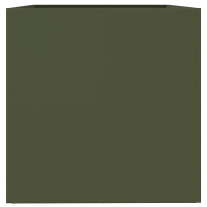 vidaXL Jardinière vert olive 62x47x46 cm acier