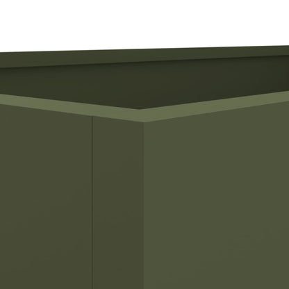 vidaXL Jardinière vert olive 62x47x46 cm acier