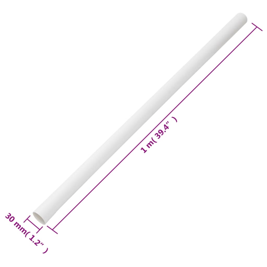 vidaXL Goulottes de câble Ø30 mm 10 m PVC