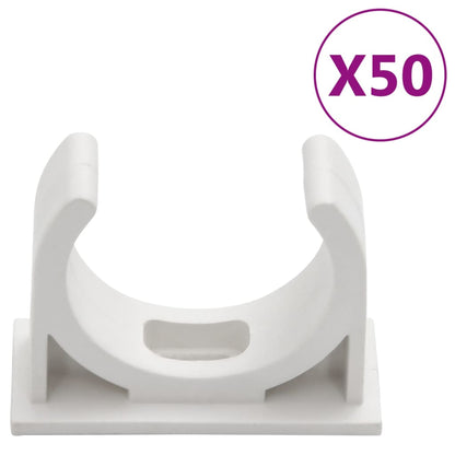 vidaXL Goulottes de câble avec pinces Ø30 mm 30 m PVC