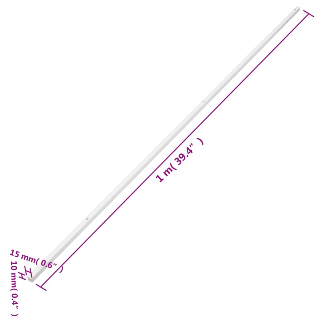 vidaXL Goulotte de câble 15x10 mm 10 m PVC