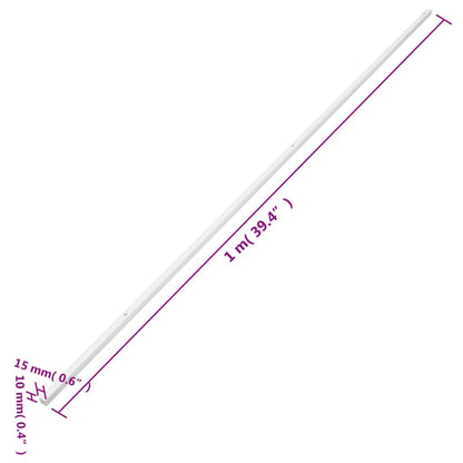 vidaXL Goulotte de câble 15x10 mm 10 m PVC