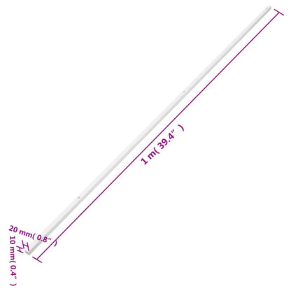 vidaXL Goulotte de câble 20x10 mm 10 m PVC