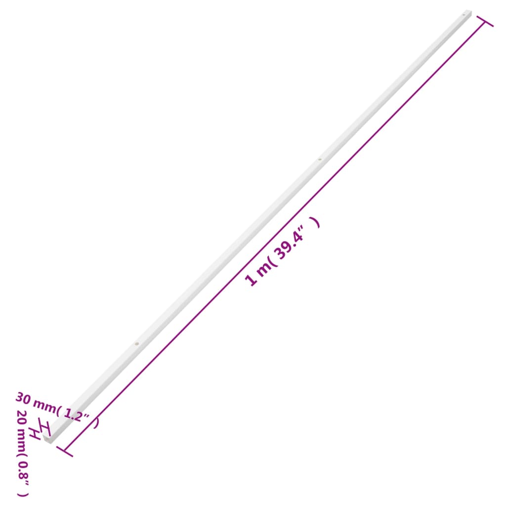 vidaXL Goulotte de câble 30x20 mm 10 m PVC
