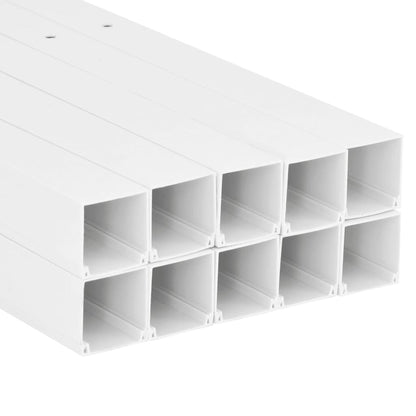 vidaXL Goulotte de câble 60x40 mm 10 m PVC