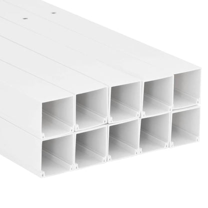 vidaXL Goulotte de câble 100x40 mm 10 m PVC