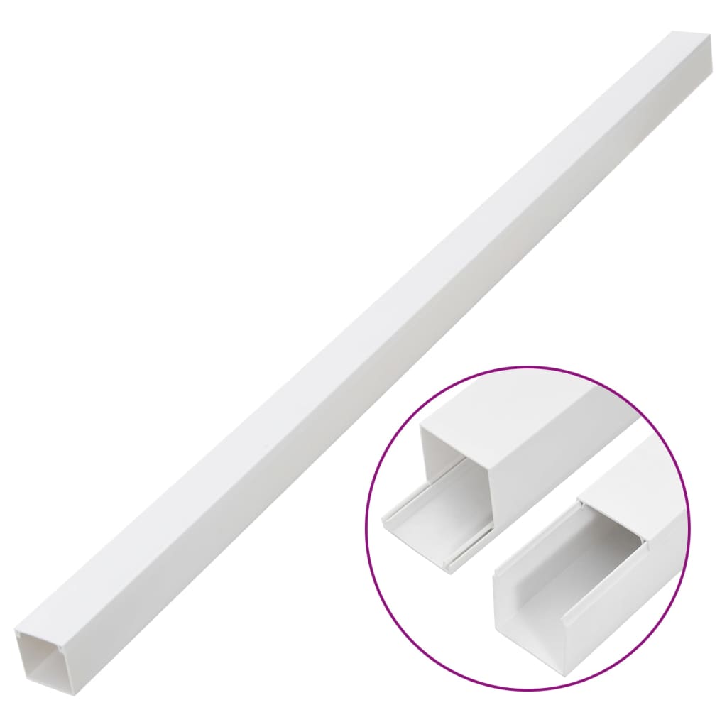 vidaXL Goulotte de câble 150x50 mm 10 m PVC