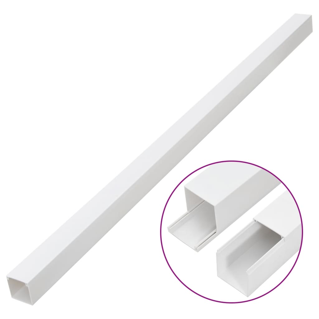 vidaXL Goulotte de câble 40x25 mm 30 m PVC