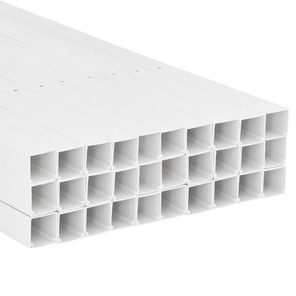 vidaXL Goulotte de câble 40x25 mm 30 m PVC