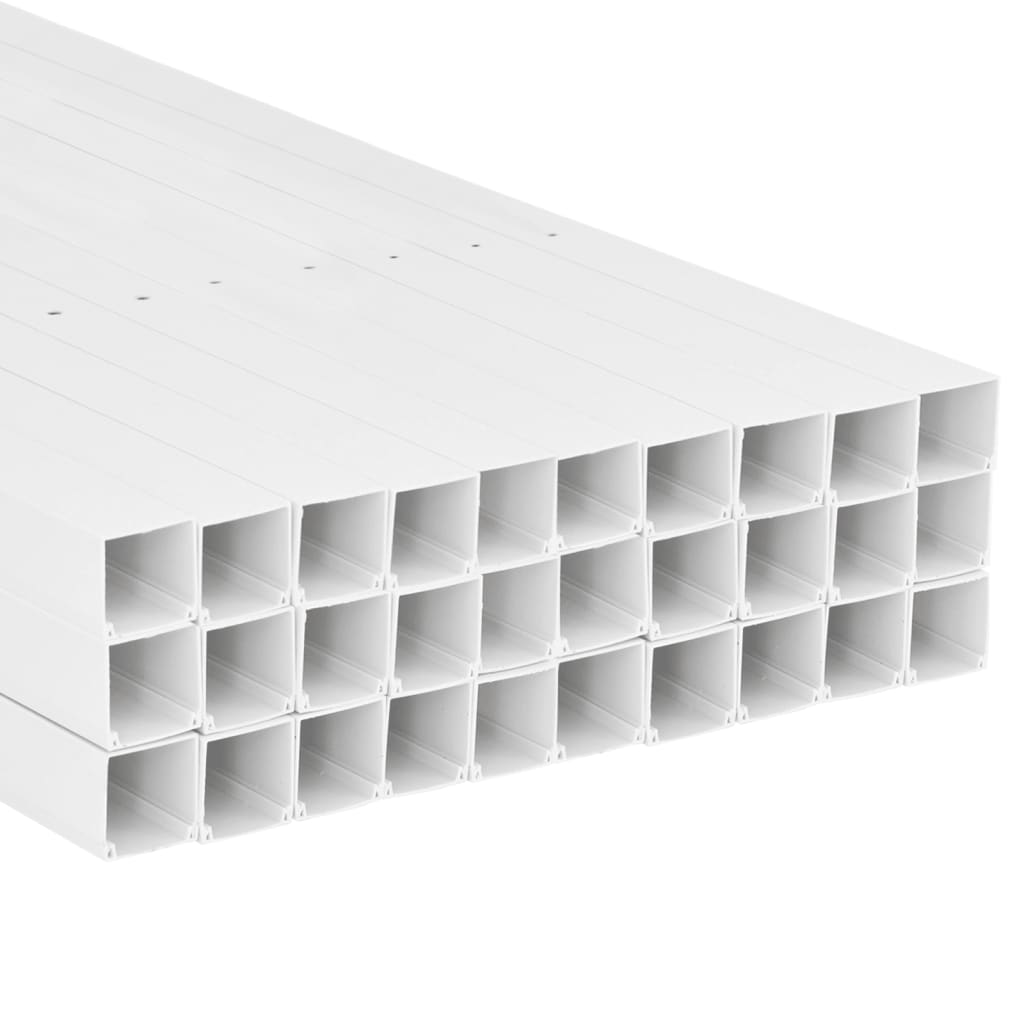 vidaXL Goulotte de câble 60x40 mm 30 m PVC