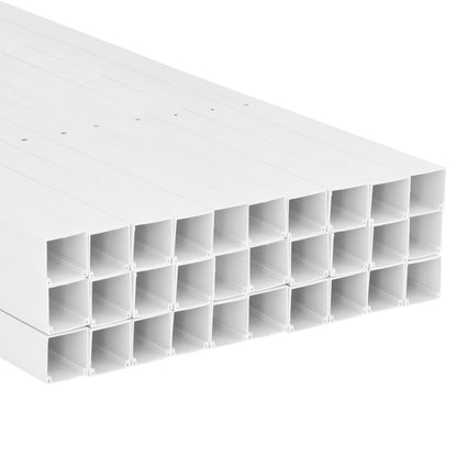 vidaXL Goulotte de câble 60x40 mm 30 m PVC