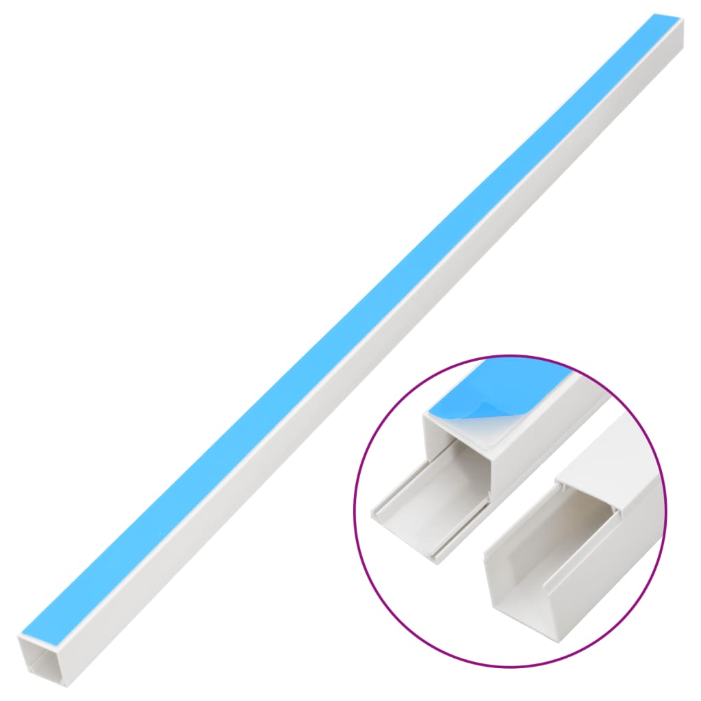 vidaXL Goulotte de câble auto-adhésive 25x25 mm 10 m PVC