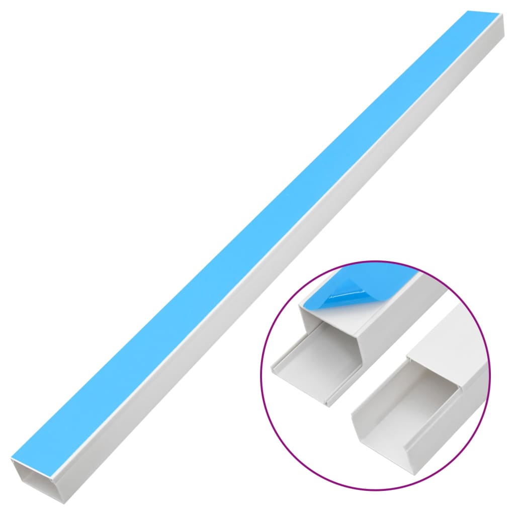vidaXL Goulotte de câble auto-adhésive 100x40 mm 10 m PVC
