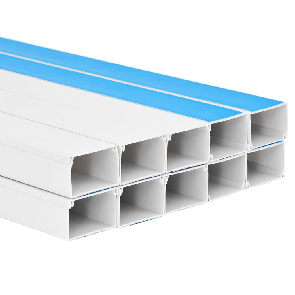 vidaXL Goulotte de câble auto-adhésive 60x60 mm 10 m PVC
