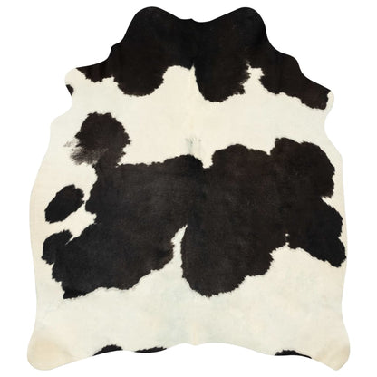 vidaXL Tapis en peau de vache véritable noir et blanc 180x220 cm
