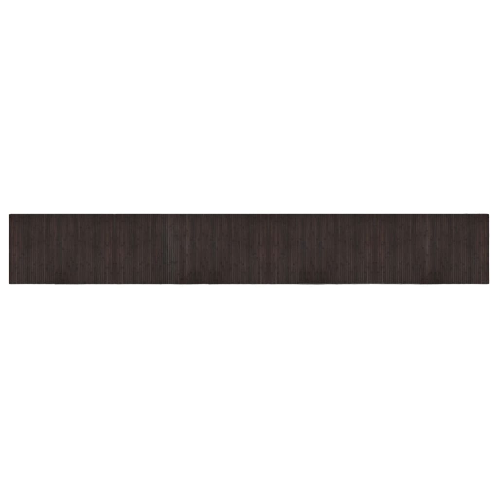 vidaXL Tapis rectangulaire marron foncé 60x400 cm bambou