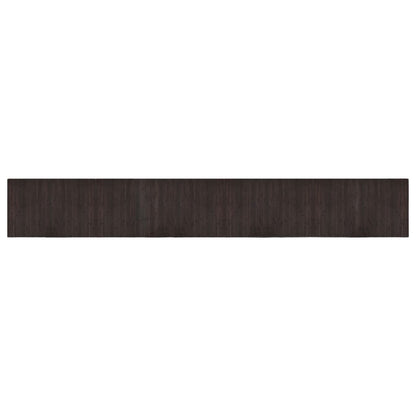 vidaXL Tapis rectangulaire marron foncé 60x400 cm bambou