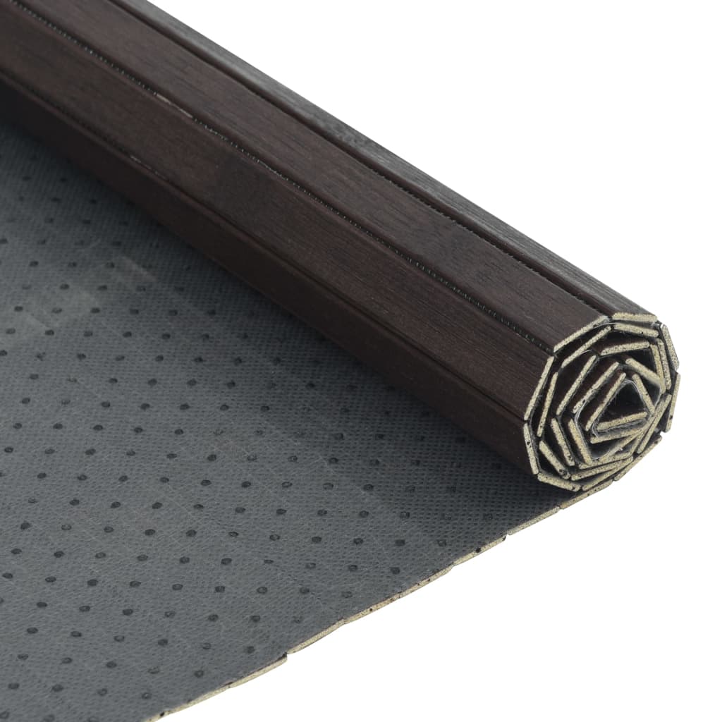 vidaXL Tapis rectangulaire marron foncé 60x400 cm bambou