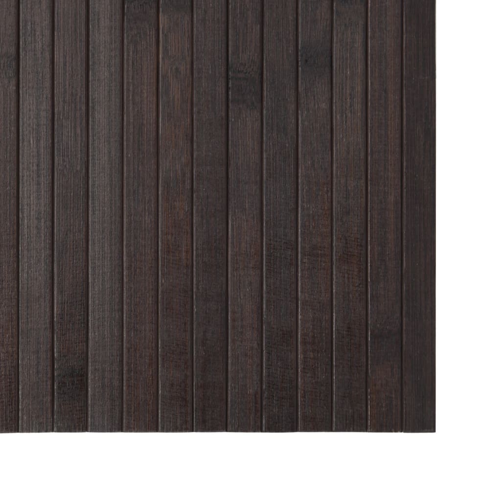 vidaXL Tapis rectangulaire marron foncé 60x400 cm bambou