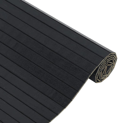 vidaXL Tapis rectangulaire noir 60x500 cm bambou