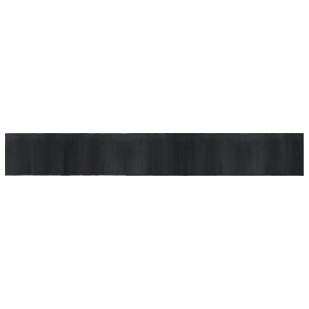 vidaXL Tapis rectangulaire noir 70x500 cm bambou