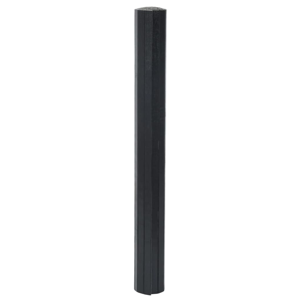 vidaXL Tapis rectangulaire noir 70x500 cm bambou