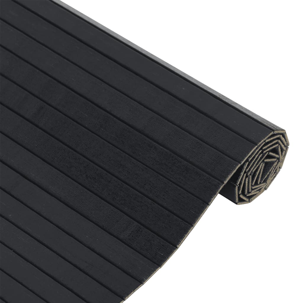 vidaXL Tapis rectangulaire noir 70x500 cm bambou