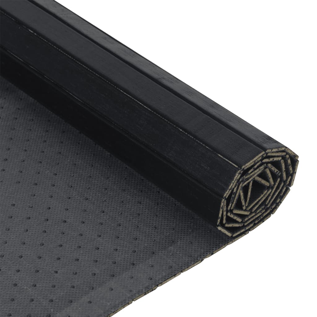 vidaXL Tapis rectangulaire noir 70x500 cm bambou
