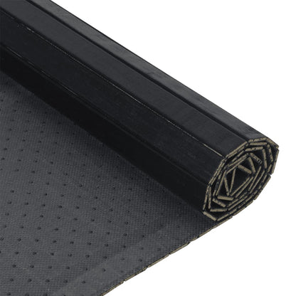 vidaXL Tapis rectangulaire noir 70x500 cm bambou