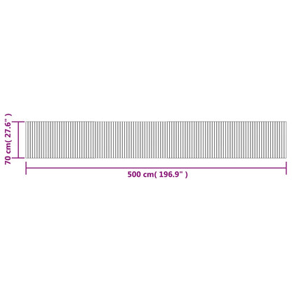 vidaXL Tapis rectangulaire gris 70x500 cm bambou