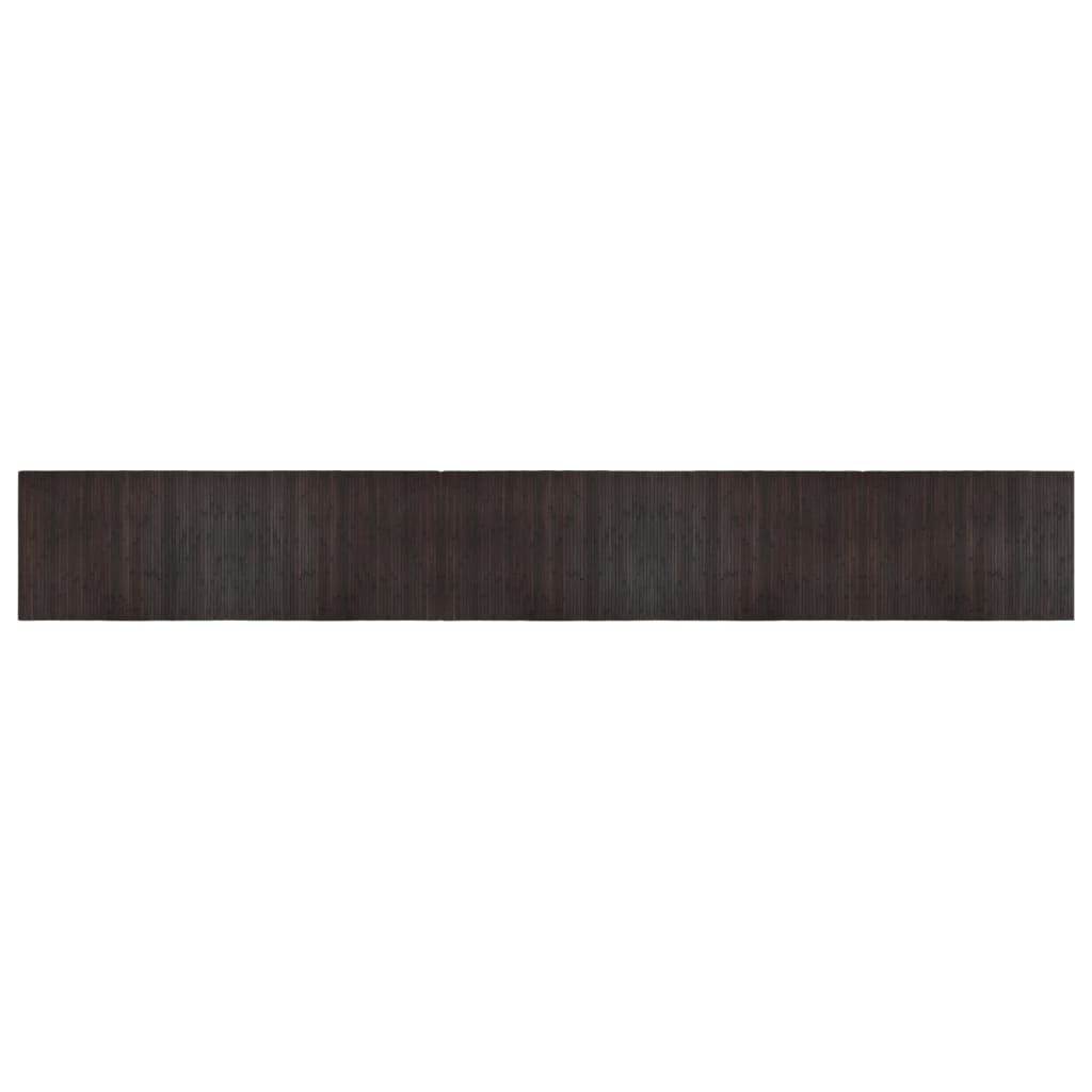 vidaXL Tapis rectangulaire marron foncé 70x500 cm bambou