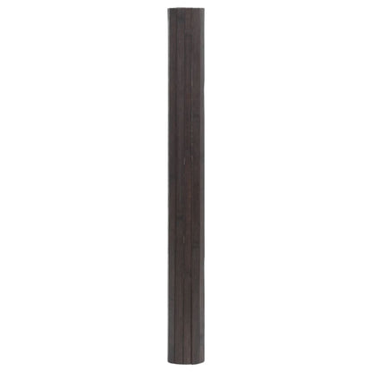 vidaXL Tapis rectangulaire marron foncé 70x500 cm bambou