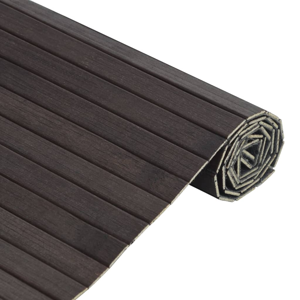 vidaXL Tapis rectangulaire marron foncé 70x500 cm bambou