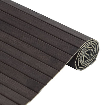 vidaXL Tapis rectangulaire marron foncé 70x500 cm bambou