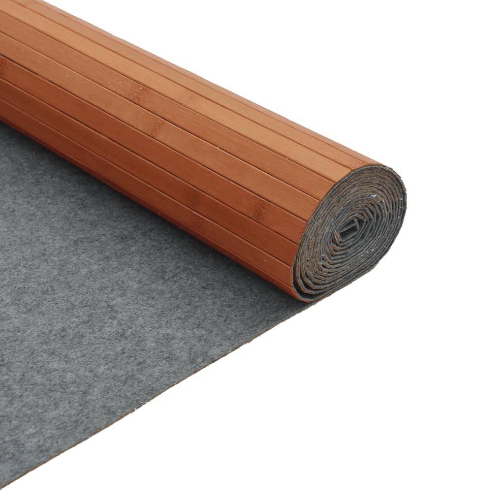 vidaXL Tapis rectangulaire marron 80x300 cm bambou