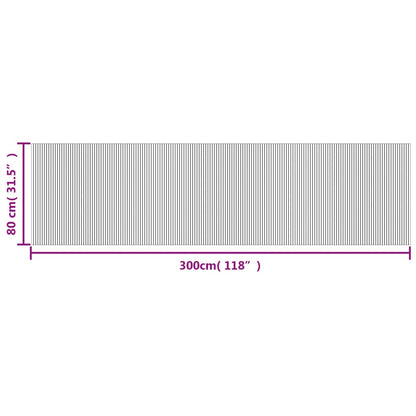 vidaXL Tapis rectangulaire marron 80x300 cm bambou