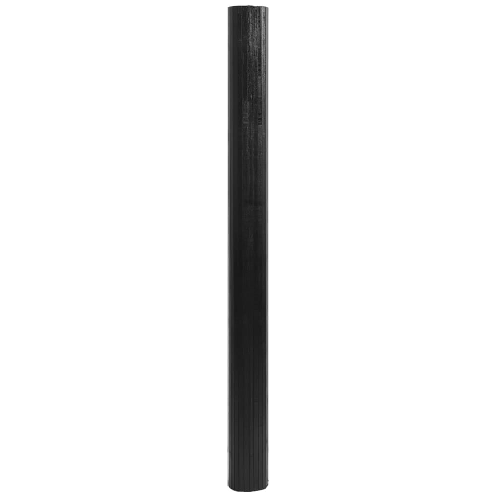vidaXL Tapis rectangulaire noir 80x500 cm bambou