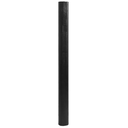 vidaXL Tapis rectangulaire noir 80x500 cm bambou