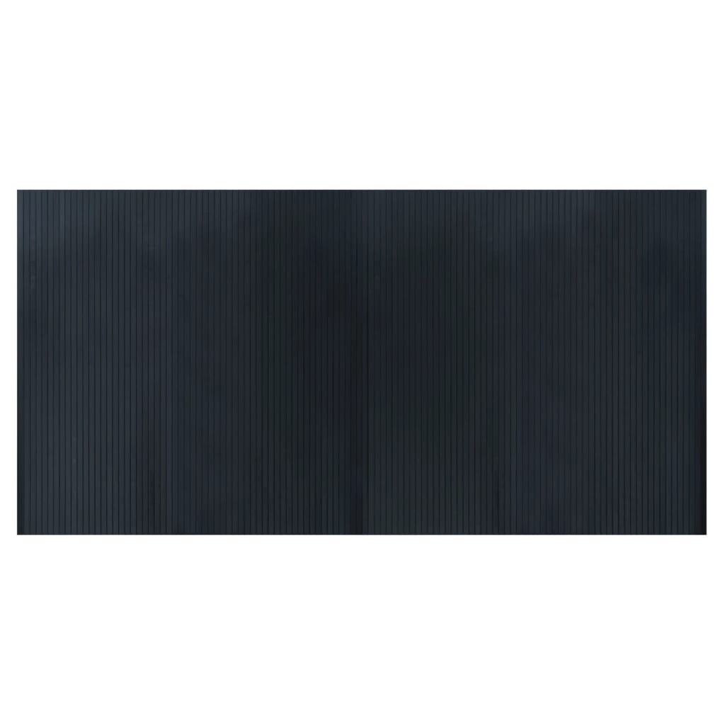 vidaXL Tapis rectangulaire gris 100x200 cm bambou