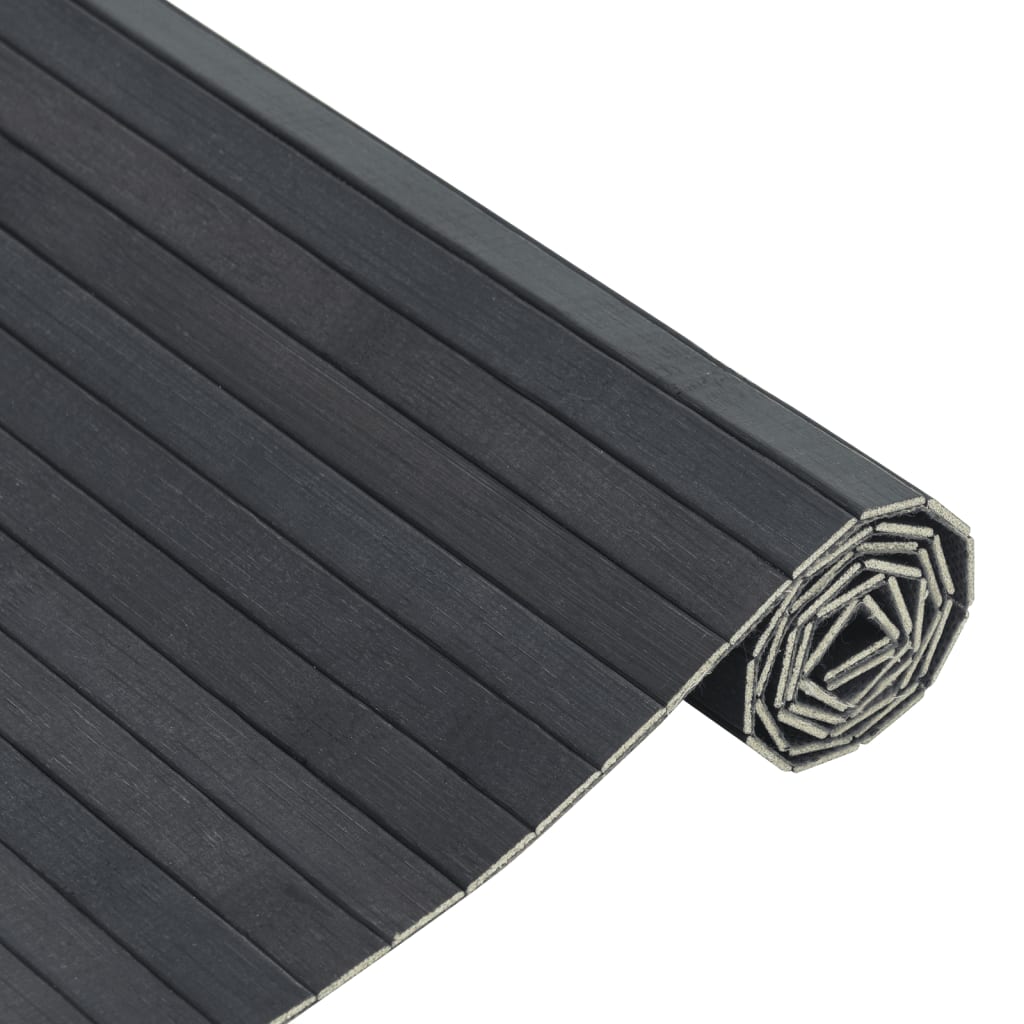 vidaXL Tapis rectangulaire gris 100x300 cm bambou