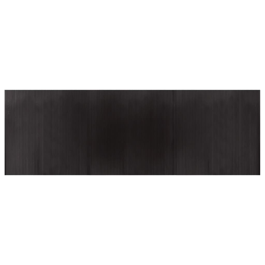 vidaXL Tapis rectangulaire marron foncé 100x300 cm bambou