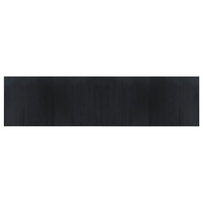 vidaXL Tapis rectangulaire noir 100x400 cm bambou