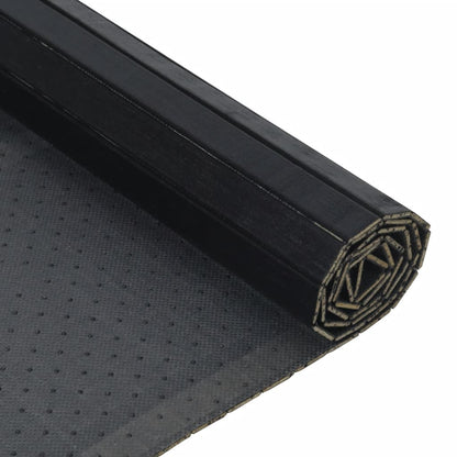 vidaXL Tapis rectangulaire noir 100x400 cm bambou