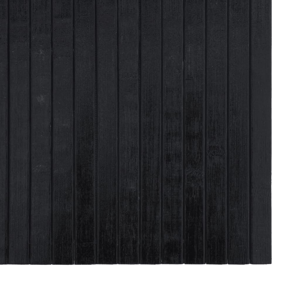 vidaXL Tapis rectangulaire noir 100x400 cm bambou