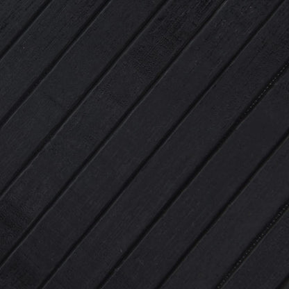 vidaXL Tapis rectangulaire noir 100x400 cm bambou