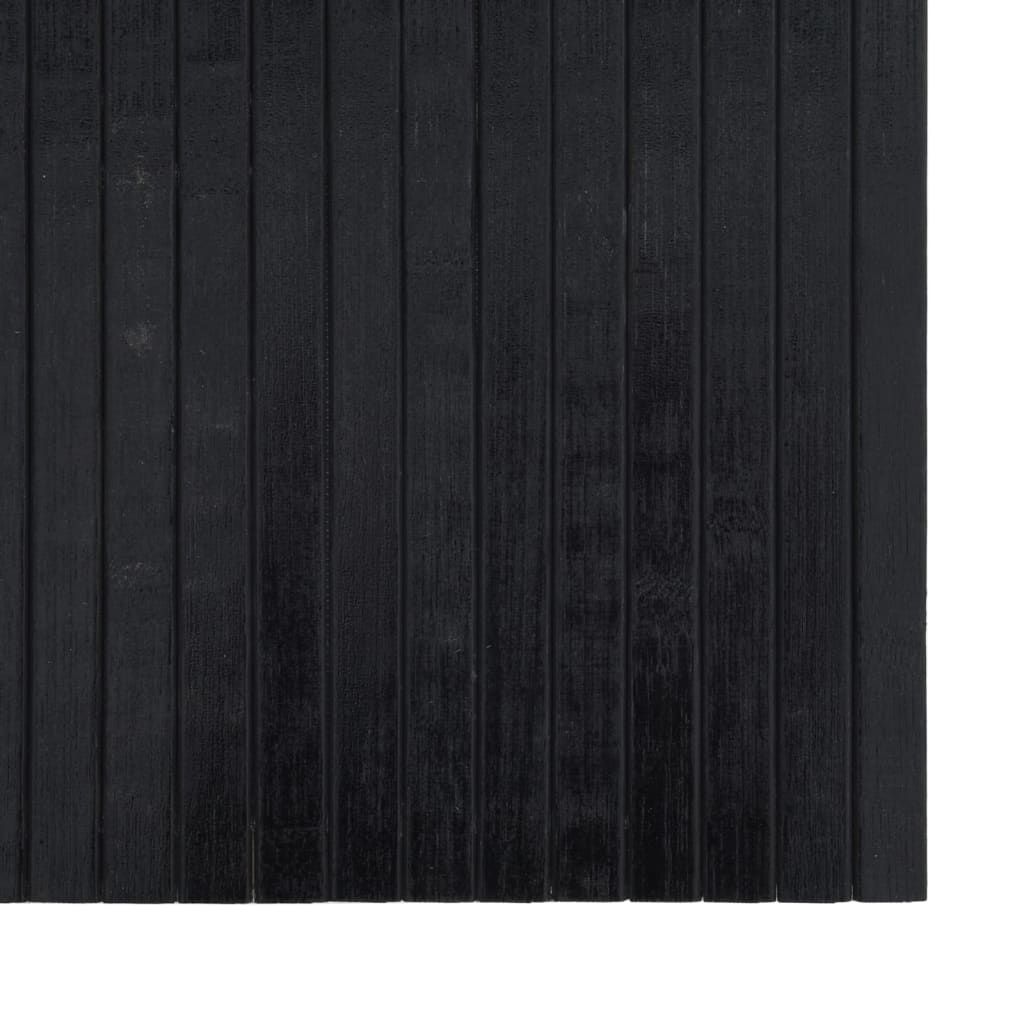 vidaXL Tapis rectangulaire noir 100x500 cm bambou