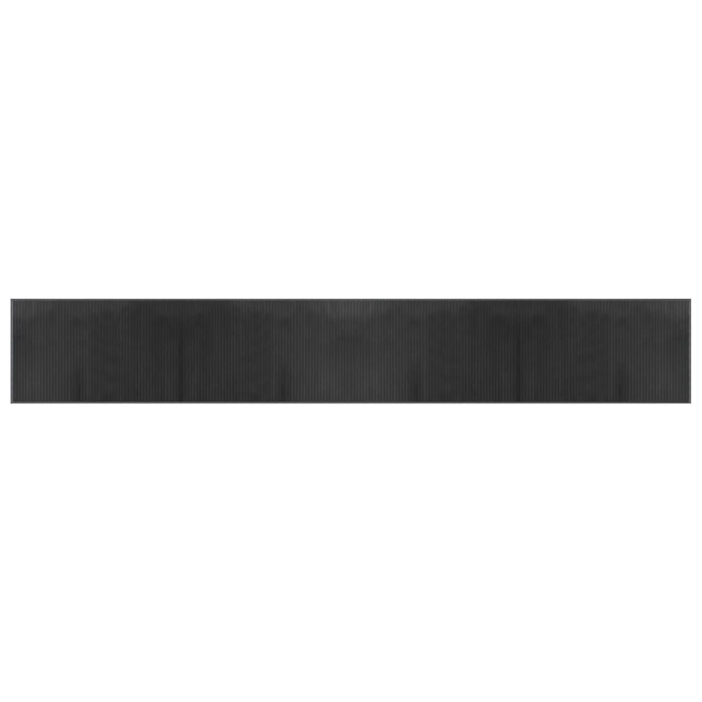vidaXL Tapis rectangulaire gris 60x400 cm bambou