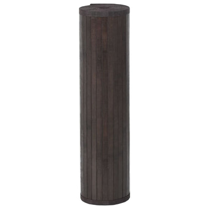 vidaXL Tapis rectangulaire marron foncé 60x500 cm bambou